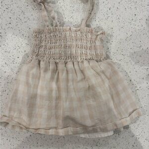 Nordstrom Beige Smocked Baby Dress